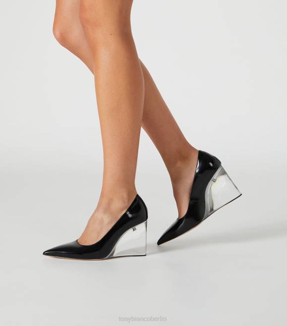 Pumps | de Tony Bianco Frauen Dolly-Heels Schwarz hochglänzend/klar 4624335